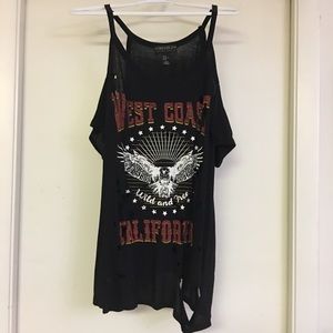 Forever21 grunge T-shirt off the shoulder